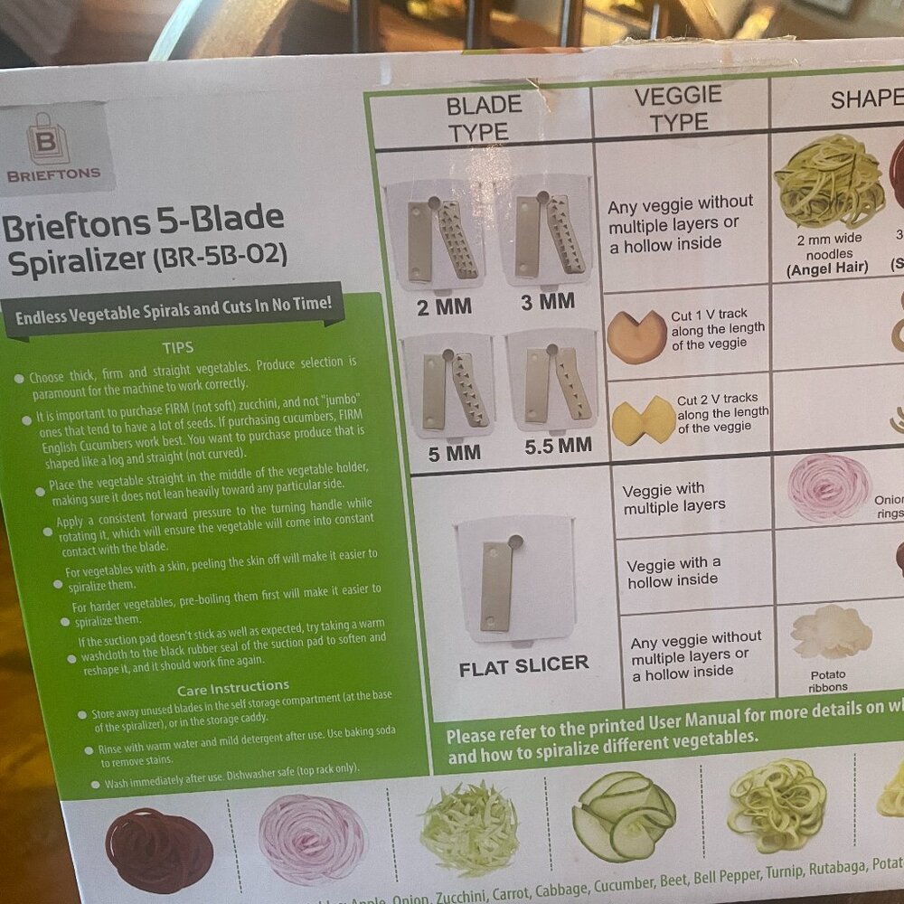 Brieftons 5 blade spiraled kitchen series (BR-5B—O2), NWT